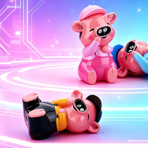 Encendedor doble llama de soplete cerdito recargable miniatura 5
