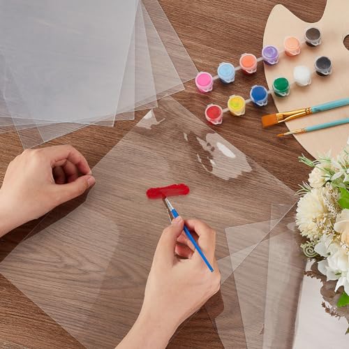 Image of AHANDMAKER 10 pcs Clear Plastic Sheet Thin PVC Sheets 8.3 inchx11.7 inchx0.015 inch Craft Plastic Sheets A4 Flexible Clear Plastic Sheet for Displays, Structural Parts, Signs, Home Decor