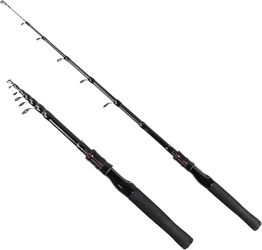 Telescopic Fishing Rod, Collapsible Fishing Rod Portable Spinning Pole for Saltwater and Freshwater, Carbon Fiber Lightweight and Compact Design