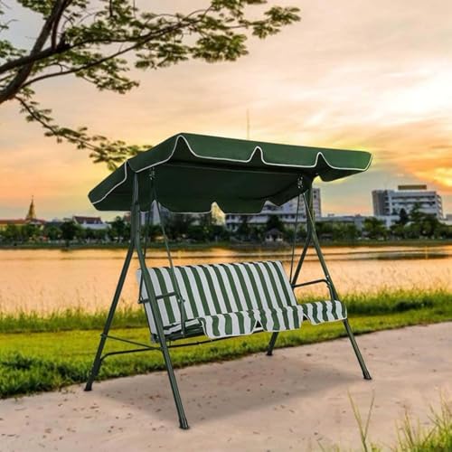 Housse de rechange pour balancelle – Pare-soleil résistant aux intempéries pour balancelle de jardin, terrasse, bord de piscine et arrière-cour – Protection UV, installation facile, accessoire de