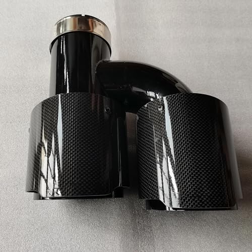 Silenciador escape universal tipo H con doble cola trasera de acero inoxidable 5