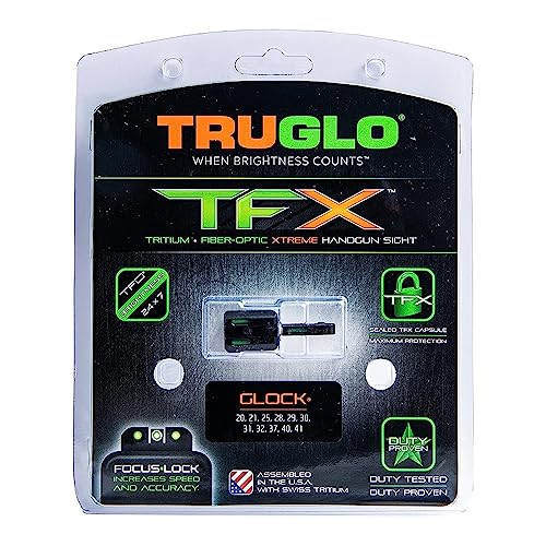 Image of TRUGLO TFX Handgun Sight | Durable Shock-Resistant Compact Brightly Glowing Tritium & Fiber-Optic Xtreme Day /Night Sight for Handguns