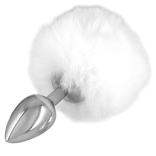 Sexy Bunny Tail Anal Plug - Soft & Cute Faux-Fur Tail - Intense Sensations - Double Penetration - Fluffy & Fun - One Size - Pink