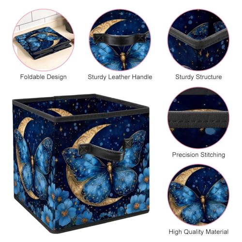 Panier rangement papillon bleu pour en finir avec le linge mal rangé