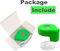 Vista 3 de Tarro de Almacenamiento de Vidrio Transparente con Sello LED, Botella de Vidrio Ornamental con Lupa y Luz（Verde）