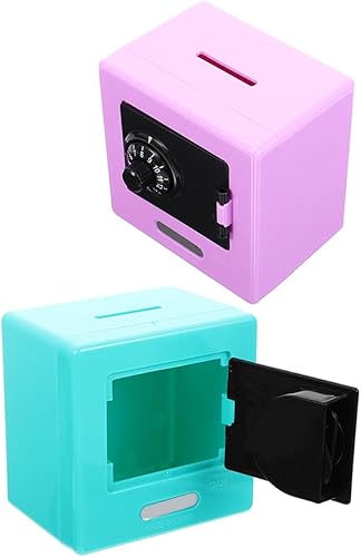 SAFIGLE Mini hucha segura para niños, con bloqueo de contraseña, caja pequeña para monedas para niños, ahorros educativos y seguridad de dinero,