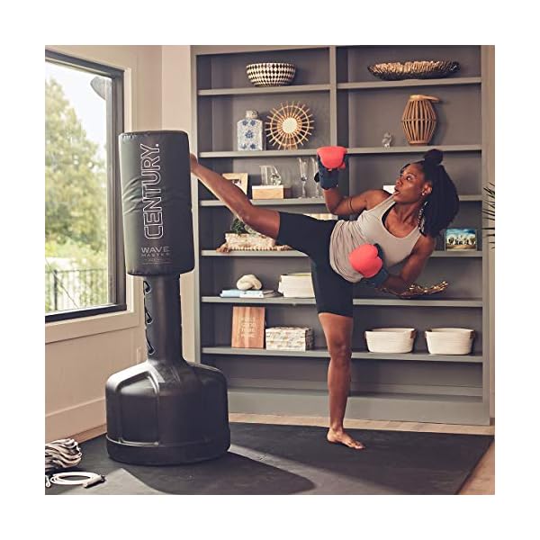 Century-Original-Wavemaster-Freestanding-Heavy-Punching-Bag Century The Original Wavemaster Training Bag, Punching Bag With Stand, Freestanding Floor Boxing Bag, Training For Kickboxing, Karate And Mma (Black)