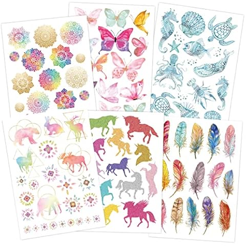 100 Metallic-Tattoos zum Aufkleben - Hautfreundliche Kindertattoos Mandala - coole Designs - als Geburtstagsmitgebsel oder Geschenkidee - Vegan - in Deutschland hergestellt und geprüft Cover