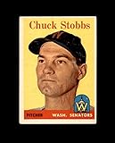 Chuck Stobbs Signed Original 1958 Topps Washington Senators Autograph