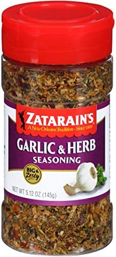 Zatarain's Big & Zesty Garlic & Herb Seasoning, 5.12 oz (Pack of 6)