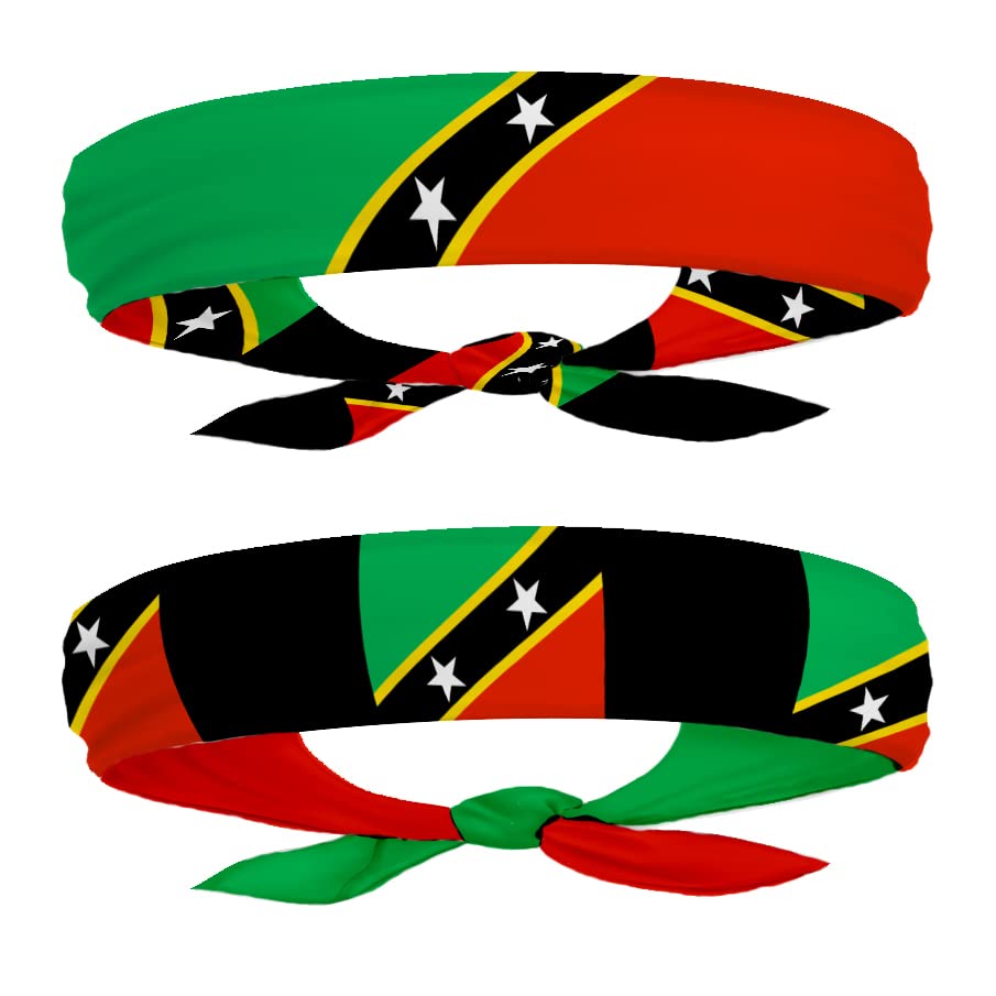 Diadema de bandera de San Cristóbal para carnaval, fitness, bandana para hombre y mujer