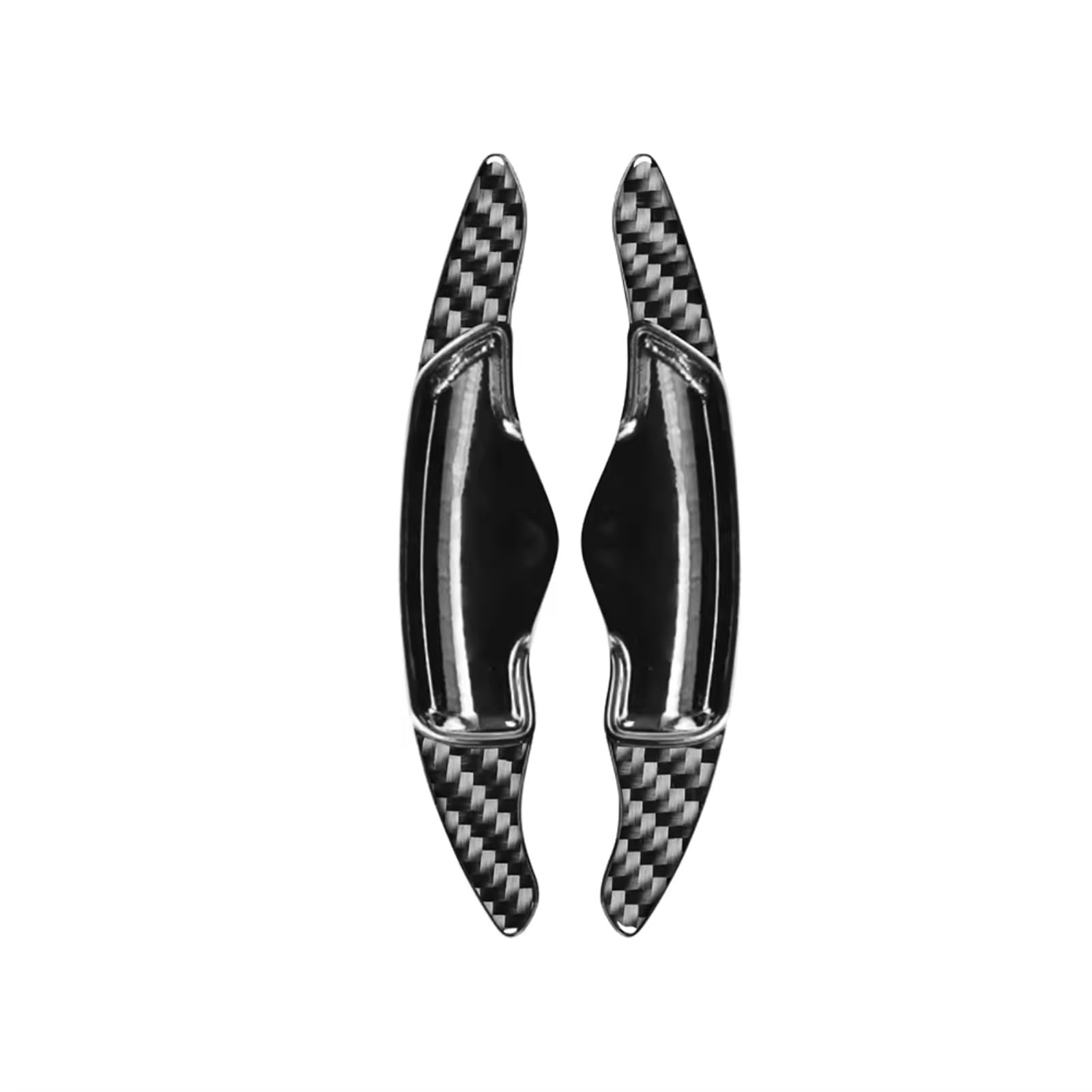 Rasfhyg Carbon Fiber Black Paddle Shifter Extensions Compatible With Hyundai For Santa For Cruz 2020-2024 For Tucson 2022-2024 Car Parts Steering Wheel Shift Paddle Extension Upgrade Car Interior(Carbon Fiber Black)
