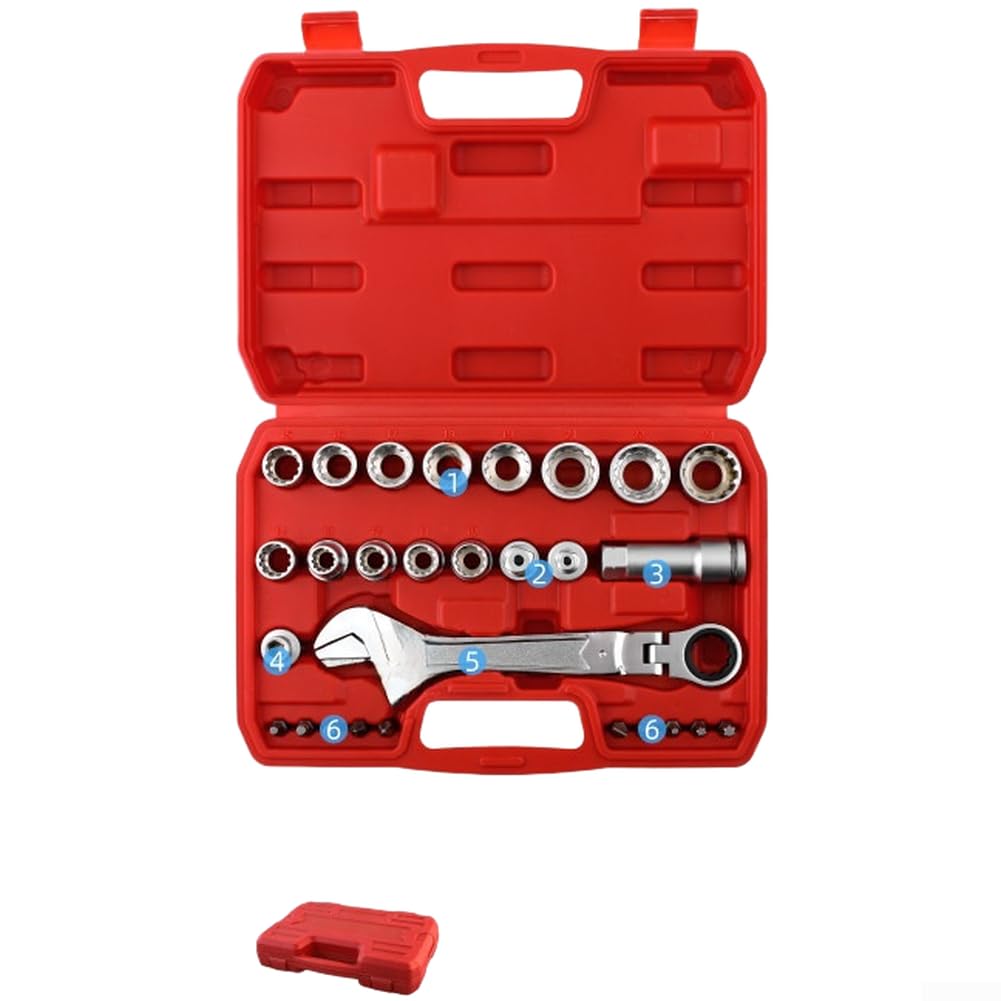 Set Chiavi a per bussola Passante 29 Cr-V Auto Set Chiavi a per(28-piece Set)