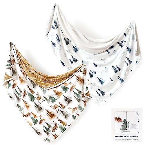 GRSSDER Baby Blankets Super Soft Stretchy Jersey Swaddle Blankets...