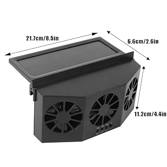 Solar Power Car Fan, Window Fans Auto Ventilation Vehicle Exhaust Cooling Portable Ventilator Automobile Vent Radiator Energy Saving Purifiers All Kinds Cars Solar Powered Exhaust