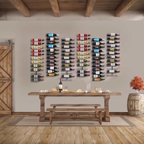 Sorbus Wall Mounted Wine Rack, Metal Bottle Rack (12 Bottle, 2 Pack) - image 2