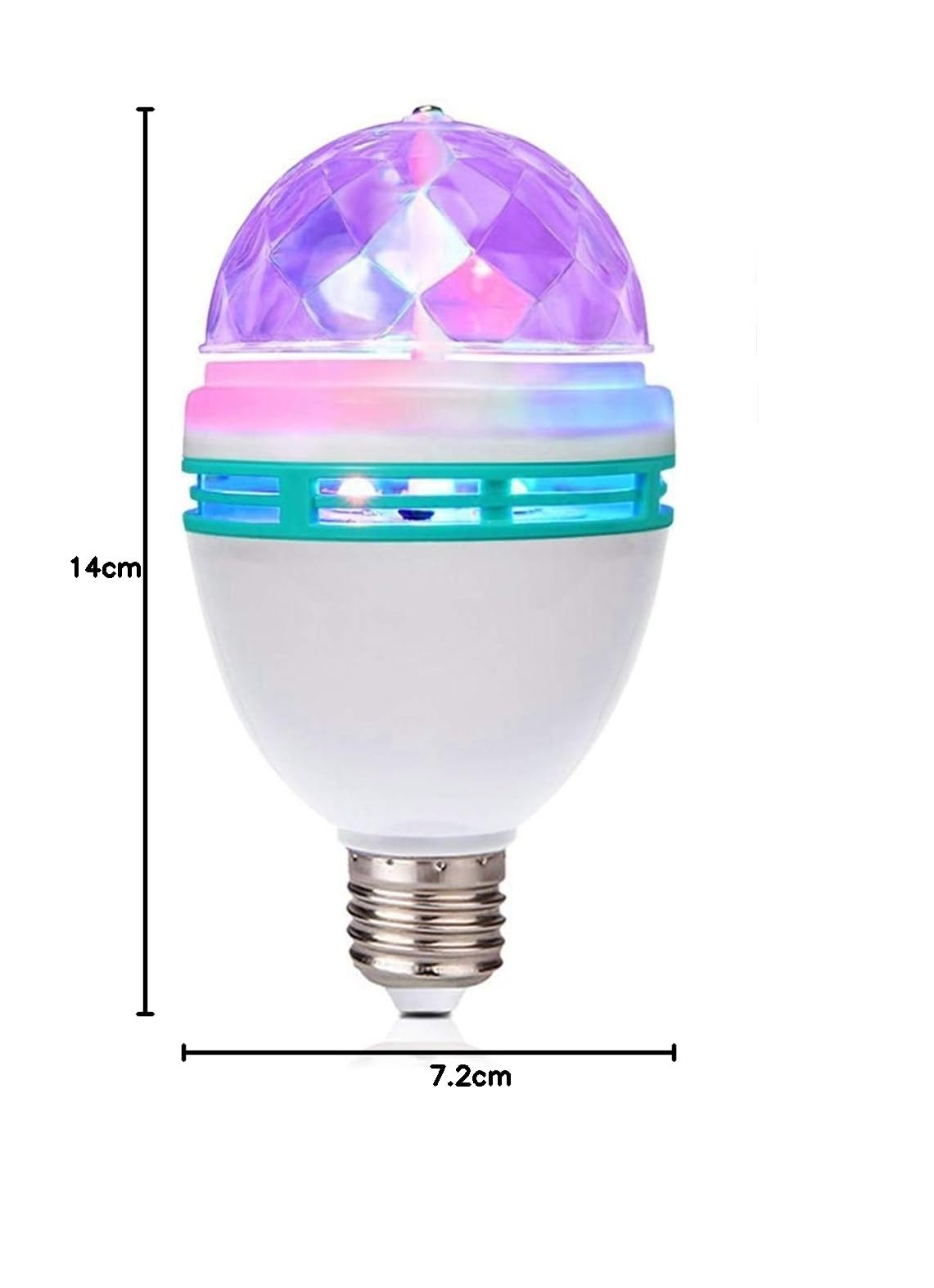 TrendBox Lámpara Bombilla E27 3W llevó Auto rotación de la bola de cristal a todo color del partido del mini Ac 85-260V ahorro de energía de disco de DJ 1 Pack