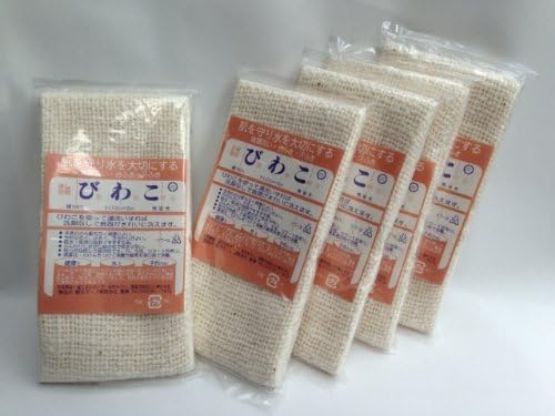 （びわこ 「ふきん」 生成 32×35cm 5個セット）