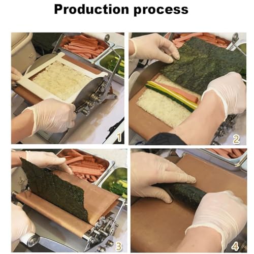 Maszyna do zwijania sushi, rolka ze stali nierdzewnej do sushi, kulki ryżowe i owijania wodorostów, łatwa w użyciu do szybkiego prototypowania
