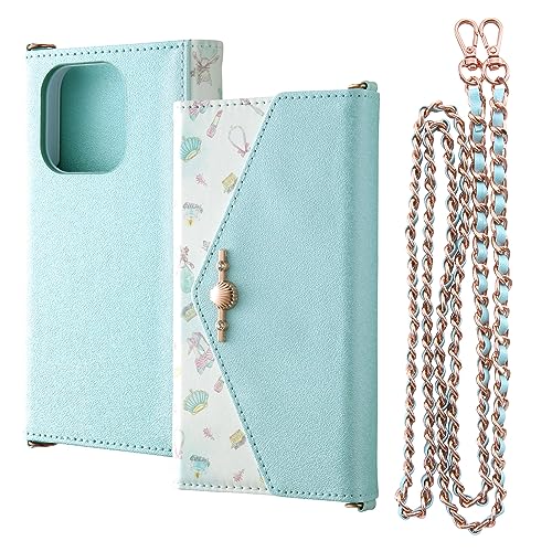 デジタルアルキミスト iPhone 15 Pro ケース ディズニー 手帳型 レザーケース Collet ショルダーストラップ付き アリエル