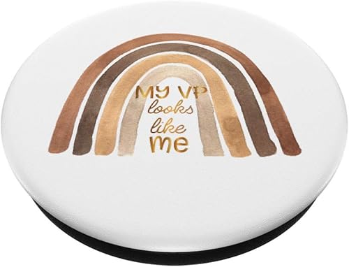 Miniatura 2 de My VP looks like me Kamala Harris niño niña arco iris camisa PopSockets PopGrip agarre intercambiable para teléfonos y tabletas
