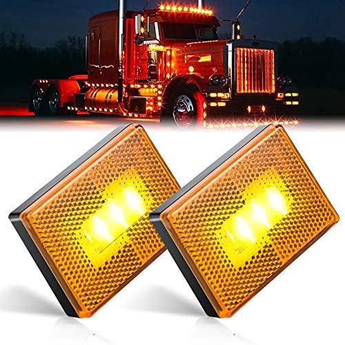 Lote De 20 Luces LED Laterales Blancas Para Camión, Trailer, Furgón - 9 LEDs, IP67, 12V