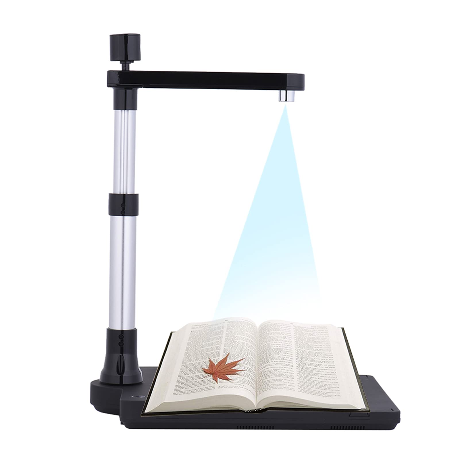 Scanner réglable USB à double objectif avec fonction OCR LED pour salle de classe, bureau, bibliothèque, banque