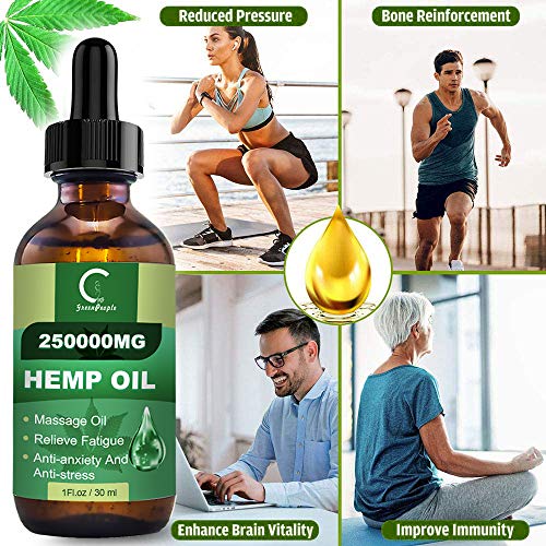 (2 Pack) GPGP GreenPeople Cbdmd Natural Hemp Extract Oil - 250,000MG - Pure Organic Oil Suitable for Anti-Anxiety, Anti-Stress, Sleep and Mood Support