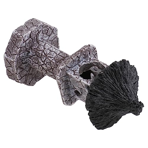 ROMISBABA 1個 エビハウス 蛙 ーナー プールフロート ホルダー プールインフレータブル エビの隠れ家 水族館のアクセサリー 空気 装飾 立つ チラー 植物 砂 樹脂 Dark Grey