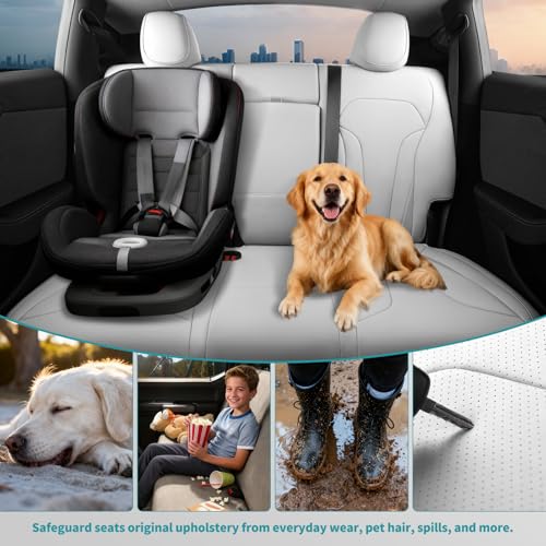 Image of Custom for Tesla Model Y Juniper Seat Covers 2025-2026 White