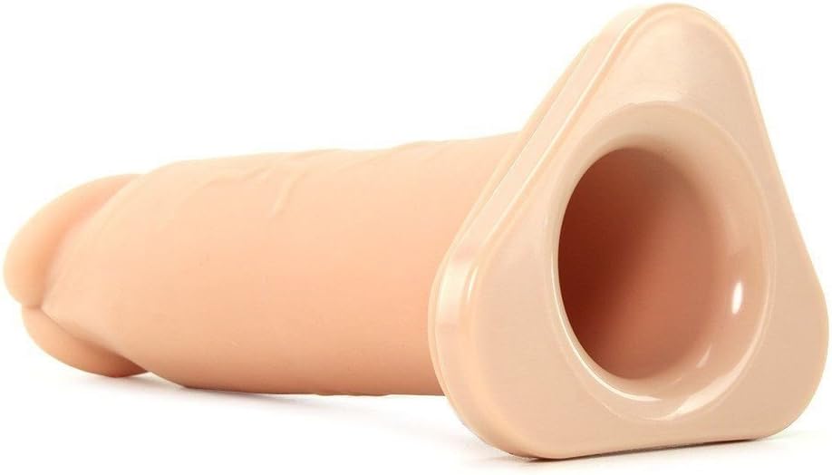 [WALLER PAA] 8" Silicone Hollow Male Penis Extension Strap-on Dong Cock