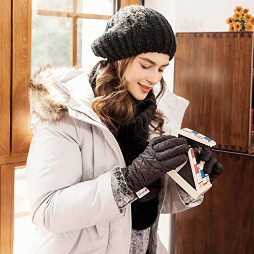 accsa Skihandschoenen voor dames, voor de winter, waterdicht, winddicht, 3M Thinsulate bontmanchet, warme handschoenen - Image 3