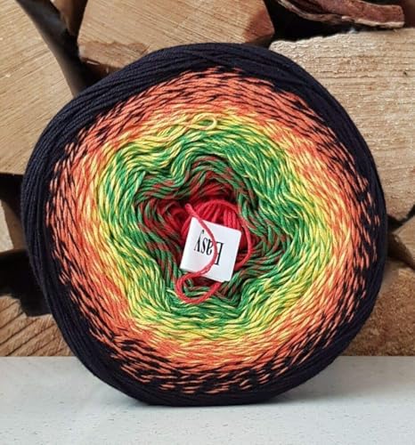 Image of Yarn Art Flowers 55% Cotton 45% Acrylic 250gr 1094yds Multicolor Rainbow Crochet Sport Yarn (267)