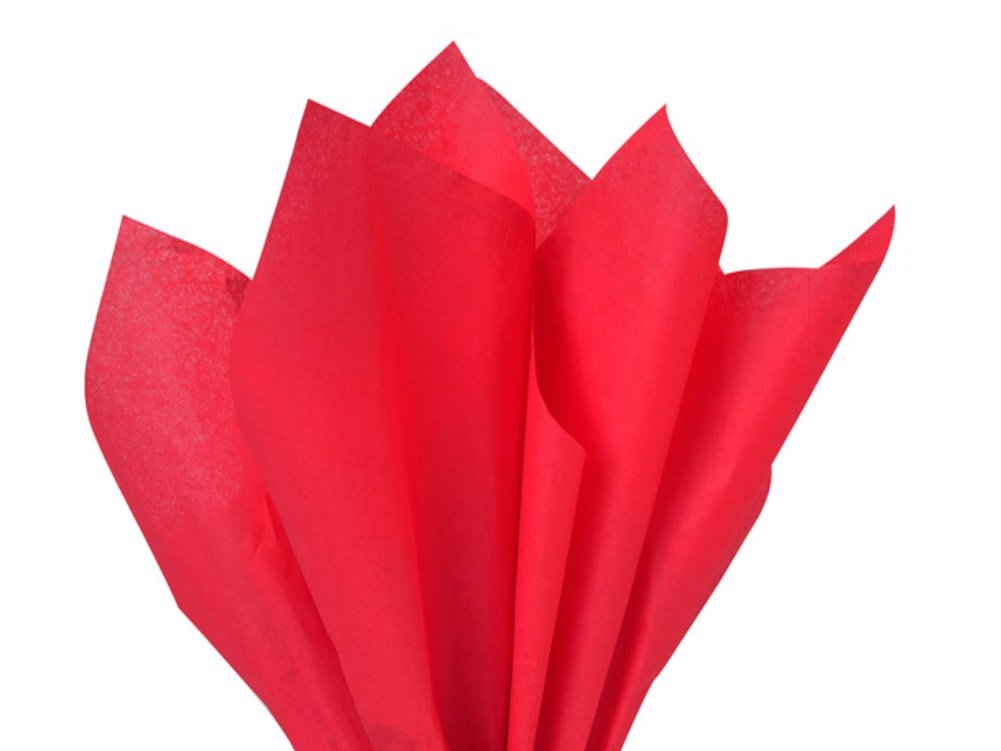 Mustbebonkers Red Tissue Wrapping Paper Sheets - 16Gms - Acid Free - 50X75 Cm (, 25)