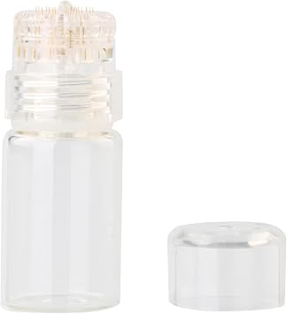 Hydra Roller 20 Pins Derma Stamp Length 0.5 mm, Microneedling Stamp for Stretch Marks, Scars, Stimulation Hair and Beard Growth, Titanium Material, WITHOUT SERUM(0.5mm, 20 Pins)