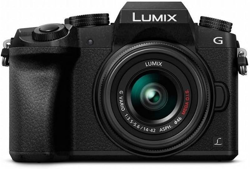 Cámara digital Panasonic Lumix G7 4K con lente Lumix G Vario de 0.551-1.654 in (renovada)