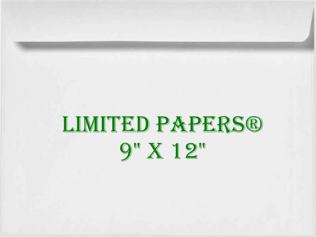9 x 12 Booklet Envelope - Open Side - 28# White - (9 x 12) - Large Envelope Series (Jumbo) (1000)
