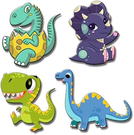 Yey Fridge Magnets Set for Home, Cafe, Kitchen & Office Decoration (Cute Dinosaur)