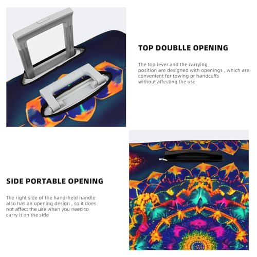 Housse de protection polyester lavable grand format motif mandala blanc - 4
