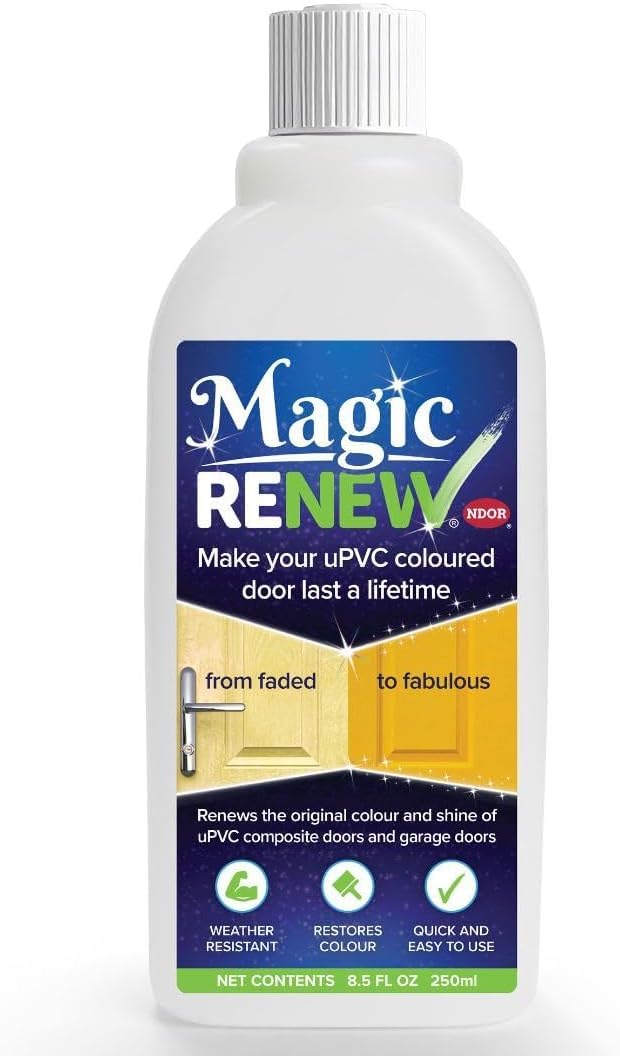 Ndor White Magic Renew Upvc Door Colour Restorer,, Weather Resistant, Faded Upvc Composite Door Restorer 500Ml