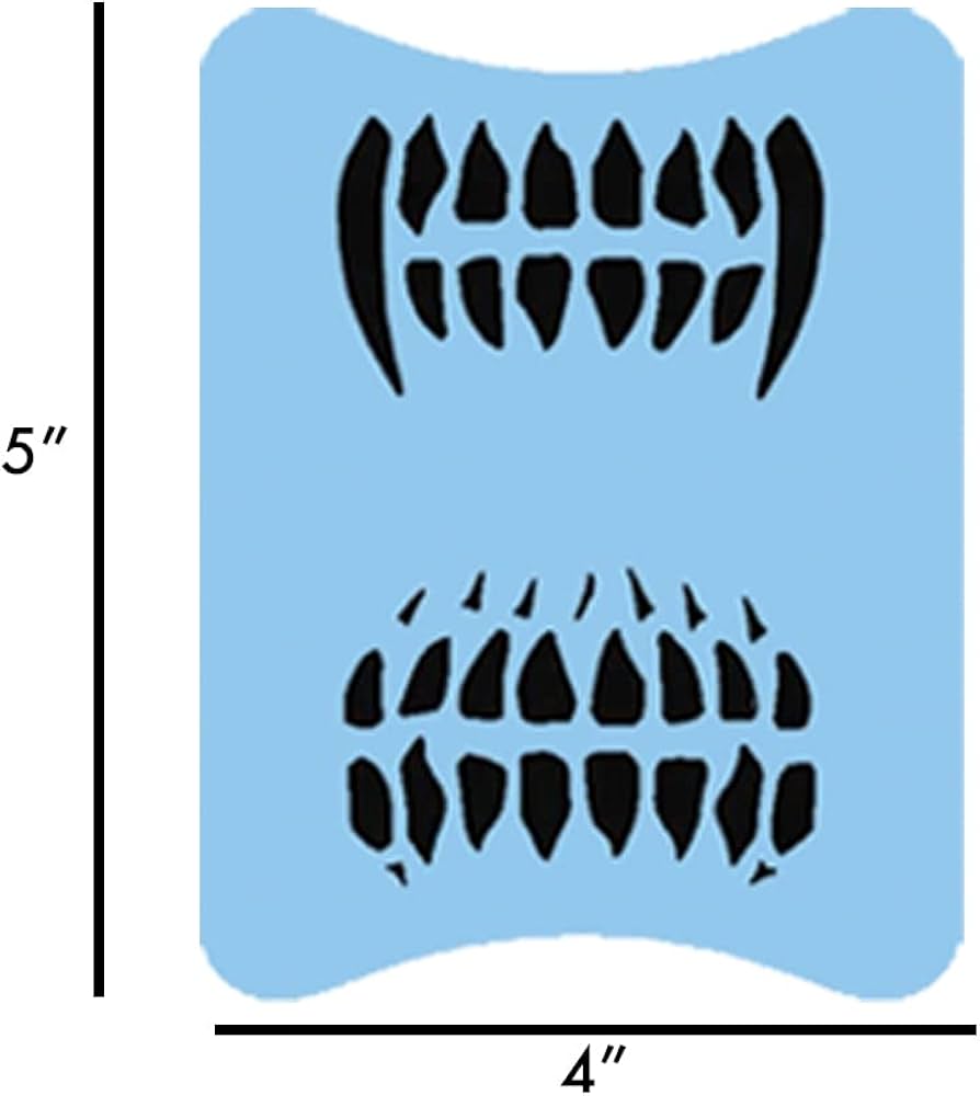 Amazon.com: Face Painting Stencil - QuickEZ/Teeth #41 amazon-com-face-painting-stencil-quickez-teeth-41