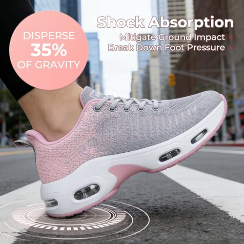 Image of Womens Slip On Tennis Sneakers Walking Running Shoes Easy to Wear