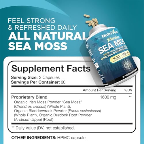 Nutrivein Premium Organic Irish Sea Moss Capsules