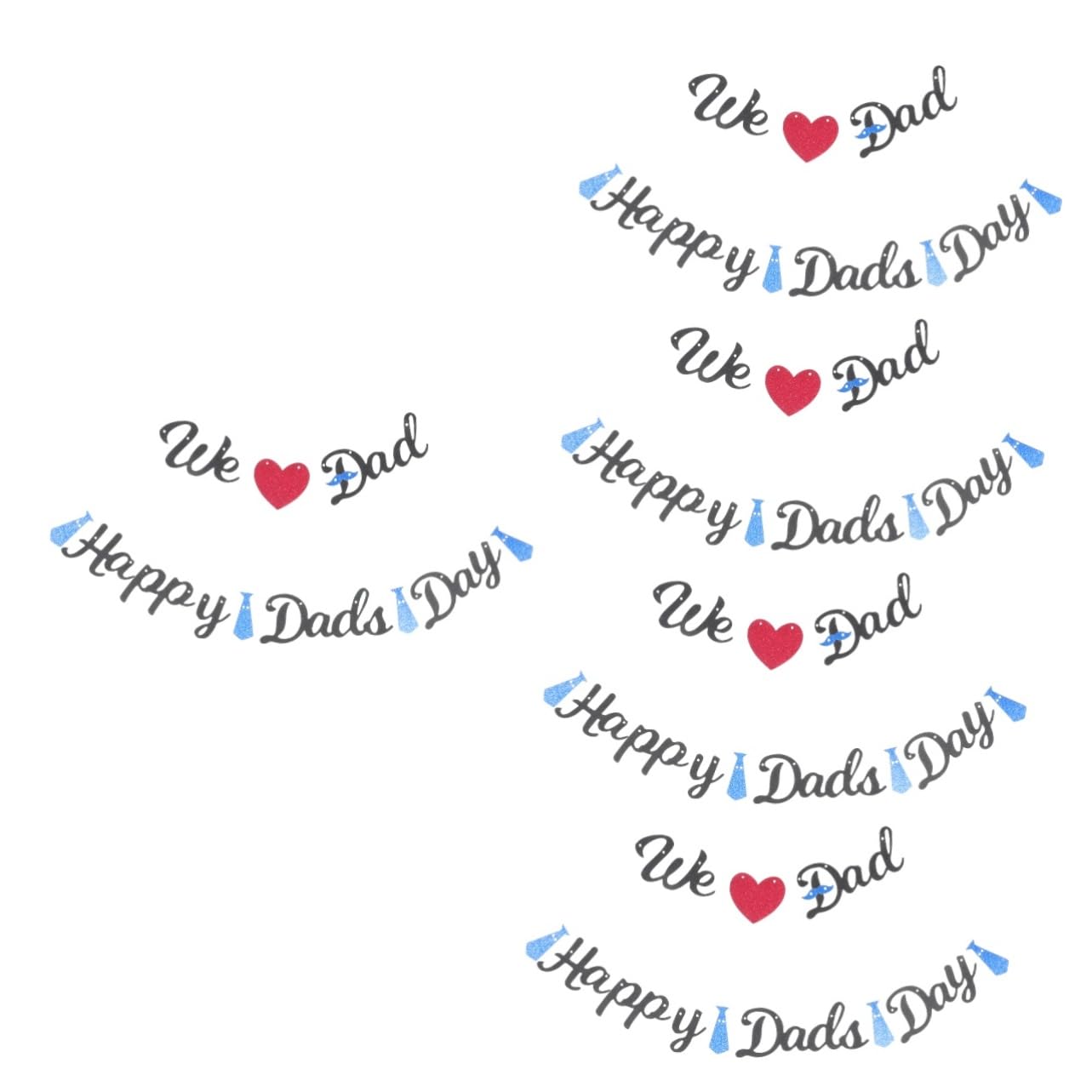 ABOOFAN 5 Set Bandierina Per La Festa Del Papà Del Padre Decorazione Di Palloncini Decorazioni Per La Festa Del Papà Oggetti Di Scena Glitterata Da 300 g
