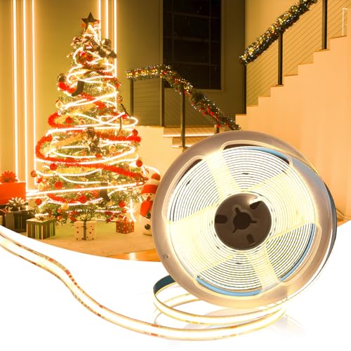 Muzata Tira de LED COB 5M 320 LEDs/m Blanco Cálido miniatura 1