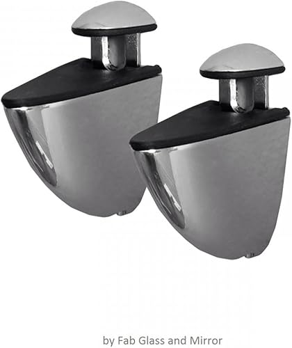 Miniatura 3 de Fab Glass and Mirror 8 pulgadas de largo x 24 pulgadas de ancho, kit de estante flotante rectangular de bronce, sheleves de vidrio, 8 x 24 pulgadas