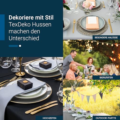 TexDeko® Tischdecke für Bierzeltgarnitur universell 250x100 cm Grau – Ansicht 4