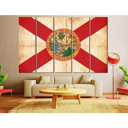 Cuadro de la bandera de Florida en lienzo ideal para regalar a fanaticos de la cultura de EEUU