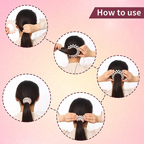 Luvadeyo 3 Stück Haarspangen für Damen, Vintage Vogelnest Haarklammern Große Haarclips Haargreifer Haar Accessoire Haarschmuck für Mädchen Damen, Einfarbig