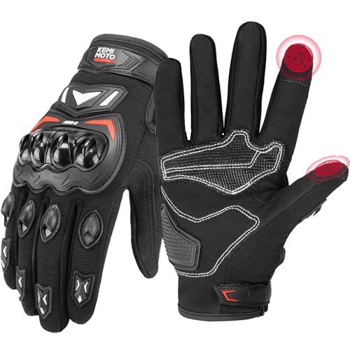 KEMIMOTO Motorcycle Gloves for Men, Touchscreen Cycling Gloves for Outdoor...